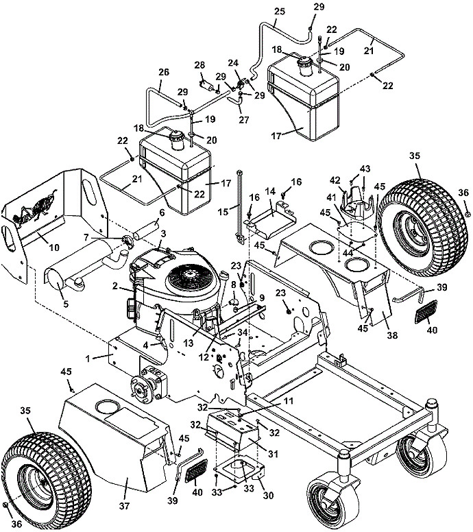 120 Briggs & Stratton 20 hp Vertical Shaft Engine Mower ...